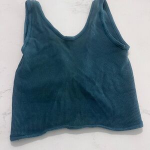 Urban Outfitters Teal Ribbed Tank Top